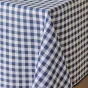 Nappe rectangle 150 x 240 cm polyester fils teints vichy Bleu