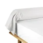 Taie de traversin 85 x 185 cm uni 57 fils lina  +point bourdon Blanc