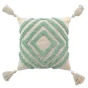 Coussin dehous. compr. pompons 40 x 40 cm coton/polyester tufte athena Sauge