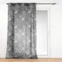 Lot de 2 Voilages a oeillets 140 x 240 cm voile sablé imprimé Cabana Noir