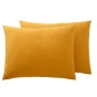 Pack Housse de couette 240 x 220 cm Gaze de coton + drap housse 140x190 Jaune
