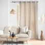 Coussin dehous. compr. franges 45 x 45 cm polycoton imprime metallise oricia Sans