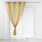 Voilage a oeillets 140 x 240 cm voile double sable duetto Miel/blanc