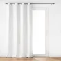 Rideau à œillets occultant imprimé métallisé argent Éclat gris pale 140 x 260 cm