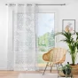 Panneau a oeillets 137 x 240 cm voile sable imprime farandole Gris