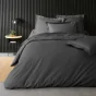 Housse de couette 2 personnes 260 x 240 cm percale de coton 78 fils Acier