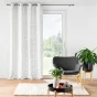 Rideau a oeillets 135 x 260 cm velours devore geolia Blanc