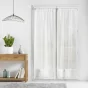 Paire droite passe tringle 2 x 70 x 200 cm voile sable lissea Blanc