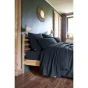 Drap plat 270 x 300 cm Double gaze de coton luxe Gaïa Bleu marine