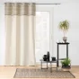 Rideau a oeillets 140 x 240 cm poly coton + top jacquard Camalia