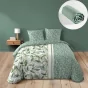 Parure de lit Eleonore - Housse de couette 240 x 220 cm + Drap-housse sauge 140x190 cm