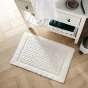 Tapis de bain 50 x 80 cm coton jacquard tisse damaris Sans