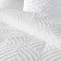 Housse de couette 260 x 240 cm microfibre unie tuftee heltie Blanc