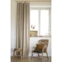 Rideau ajustable + 8 anneaux pince 140 x 270 cm lin lavé français luxe soline Lin