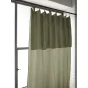 Rideau ajustable + 8 anneaux pince gaze de coton luxe 140 x 300 cm Gaia Romarin