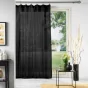 Panneau a anneaux 140 x 240 cm voile tisse linka Noir