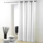 Lot de 2 Rideaux unis oeillets metal 140 x 260 cm polyester uni Essentiel Blanc