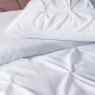 Housse de couette 240 x 220 cm + 2 taies coton capitonné 57 fils Heloise Blanc