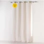 Lot de 2 rideaux unis 140x 260 cm Absolu en microfibre Naturel