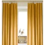Lot de 2 rideaux ajustables en LIN Soline avec 8 anneaux pince 140 x 270 cm Jaune