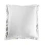 Taie d'oreiller 63 x 63 cm uni 57 fils lina  +point bourdon Blanc