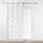 Panneau a oeillets 140 x 240 cm voile sable brode metallise sublimini Blanc