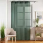 Lot de 2 Voilages unis a oeillets 140 x 240 cm Etamina Kaki