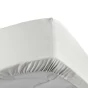 Drap housse queen size 160 x 200 cm bonnet 30 cm percale de coton 78 fils Blanc