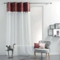 Voilage a oeillets 140 x 240 cm voile sablé + haut velours Blushy