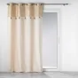 Lot de 2 rideaux à œillets 140 x 240 cm en polycoton - Modèle Solea Or