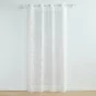 Panneau a oeillets 140 x 240 cm voile tisse applique karla Blanc