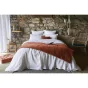 Bout de lit 90 x 200 cm velours de coton césar terracotta Orange