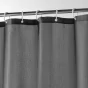 Rideau de douche+crochets 180 x 200 cm polyester uni yaline Anthracite