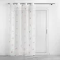 Voilage 140 x 240 cm brodé Ariella Blanc/Rose