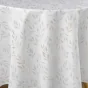 Nappe ronde (0) 180 cm polyester imprime metallise lonigold Sans