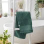 Serviette de toilette 50 x 90 cm éponge unie garance emeraude Vert foncé