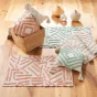 Tapis rectangle 60 x 90 cm coton/polyester tufte Athena Sauge
