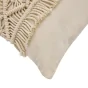 Coussin déhoussable avec franges 45 x 45 cm – Coton/Polyester + Macramé Samaya