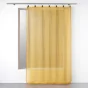 Lot de 2 Voilages à anneaux 140 x 240 cm voile tissé Linka Jaune