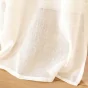Voilage à Œillets grande hauteur - 140 x 280 cm - Voile Sable avec Appliqué Lotus