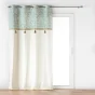 Lot de 2 Rideaux a oeillets 140 x 240 cm poly-coton + pompons Vivoline
