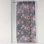 Voilage a oeillets 140 x 240 cm voile sable imprime flower life Petrole