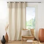 Rideau tamisant a oeillets 140 x 240 cm polycoton Tessa Beige