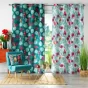 Rideau a oeillets 140 x 260 cm polyester imprime caracas Blanc