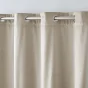 Lot de 2 Rideaux isolant thermique a oeillets 140 x 260 cm velours relief Polarchic Sable