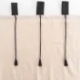 Lot de 2  Rideaux à passants en polycoton 140 x 240 cm + pompons Filine naturel