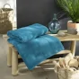 Drap de bain 90 x 150 cm eponge unie tendresse Bleu Paon