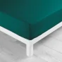 Drap housse 2 personnes 140 x 190 cm uni 57 fils lina Emeraude