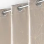 Rideau à Oeillets (140 x 260 cm) ECLAT Taupe, Occultant Imprimé Métallisé