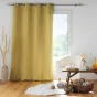 Lot de 2 rideaux à oeillets 140x 260 cm doublés polaire thermique Jupiter Ocre